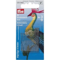 Agujas de bordar crewel nº 3 - 9 - Prym - 16 unidades