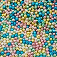 Sprinkles de bolas metalizadas multicolor de 100 gr - Happy Sprinkles