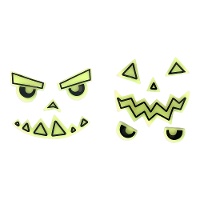 Pegatinas para decorar calabazas de gel - 2 hojas
