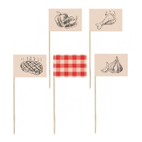 Picks de BBQ de 15 cm - 12 unidades