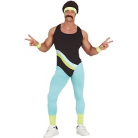 Disfraz de gimnasta retro para hombre