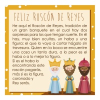 Tarjeta para roscón de reyes - Dekora - 100 unidades