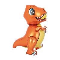 Globo de dinosaurio naranja de 66 x 50 cm