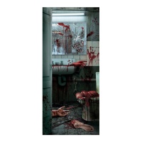 Decoración para puerta de baño sangriento de 80 x 180 cm