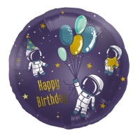 Globo de astronauta Happy Birthday de 45 cm - Folat