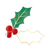 Marca copas de acebo navideño - 12 unidades