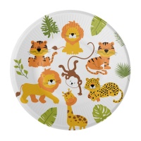 Platos de Happy Jungle de 23 cm - 8 unidades