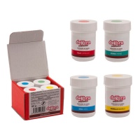 Set de glaseado de fondant de 4 colores de 120 gr - Dekora