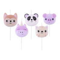 Velas de Kawaii Pals - PME - 5 unidades