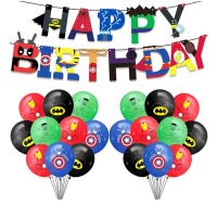 Kit de globos y guirnalda de Superhéroes - Monkey Business - 25 piezas