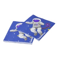 Servilletas de colección Astronauta de 16,5 x 16,5 cm - 12 unidades