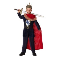 Disfraz de rey medieval rojo para niño