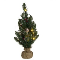 Árbol de Navidad decorado con luz de 45 cm