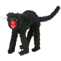 Gato de pelo negro de 30 cm