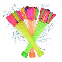 Ramo de globos de agua de colores de llenado automático - 111 unidades