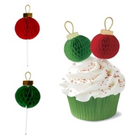 Picks de bolas de Navidad - Wilton - 12 unidades