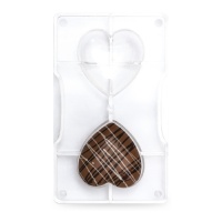 Molde de corazones para chocolate de 20 x 12 cm - Decora - 2 cavidades