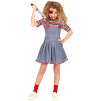Disfraz de Chucky con vestido para niña