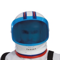 Casco de astronauta con visera azul