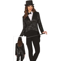 Chaqueta de frac con lentejuelas para mujer