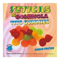 Gominolas con forma de tetas sabor a frutas - 125 gr