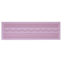 Molde de silicona rectangular con varias cenefas de 40 x 12,2 cm - Artis decor