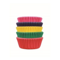 Cápsulas para cupcakes mini de colores primarios - PME - 100 unidades