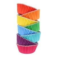 Cápsulas para cupcake de colores arcoiris - PME - 100 unidades