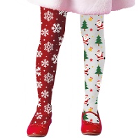 Pantys de árbol de Navidad y copos de nieve infantiles