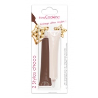 Set de bolígrafos de chocolate para decorar de 25 gr - Scracooking - 2 unidades