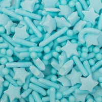 Sprinkles de estrellas, palitos y bolitas azul claro de 76 gr - PME