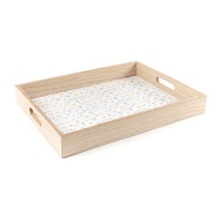 Bandeja para servir Flores de 40 x 30 cm - DCasa