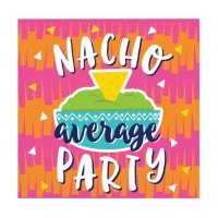 Servilletas de nacho Mejicano de 12,5 x 12,5 cm - 16 unidades