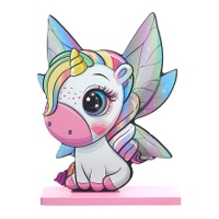 Centro de mesa de unicornio bebé de 15 x 4 x 20 cm