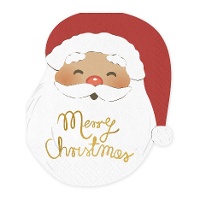 Servilletas de Papá Noel navideño de 13,4 x 16 cm - 12 unidades
