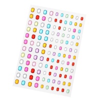 Pegatinas de cristales de piedras multicolor - 120 piezas