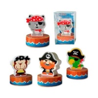Sacapuntas y borrador de Piratas surtidos - 1 unidad