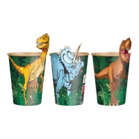 Vasos de dinosaurio de 270 ml - 6 unidades