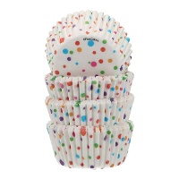 Cápsulas para cupcakes de 3,4 cm confetti - Funcakes - 100 unidades