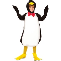 Disfraz de pingüino con pajarita roja infantil
