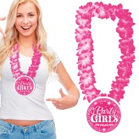 Collar de Party Girls rosa con flores