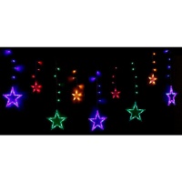 Cortina de 138 leds estrellas multicolor