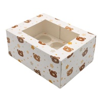 Caja para 6 cupcakes de Osito Baby - 2 unidades