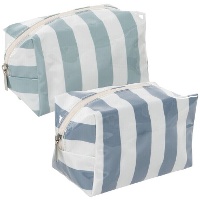 Neceser de rayas azules de 19 x 6 x 9 cm - 1 unidad