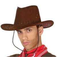 Sombrero de vaquero marrón con detalles