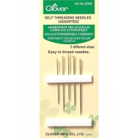 Agujas autoenhebradoras de distintos grosores - Clover - 5 unidades