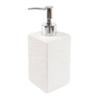 Dispensador de jabón pizarra blanco de 18,1 cm