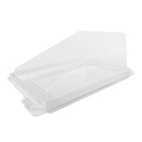 Caja de plástico para porción de tarta de 14,5 x 10,5 x 6,3 cm - Sweetkolor - 5 unidades