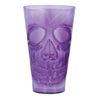 Vaso de calavera lila de 9 x 15 cm