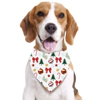 Pañuelo para mascota de Navidad blanco